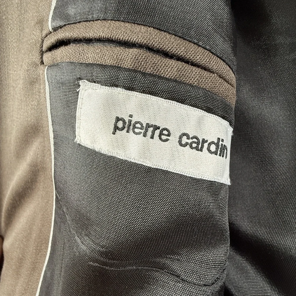 Pierre Cardin Men's Brown Blazer‎ 48R Wool 2 Button Repaired Damage